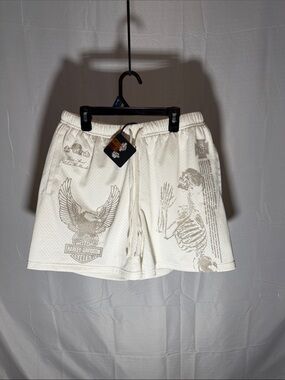 Darc Sport / Harley Davidson White Mesh Graphic Men’s Shorts